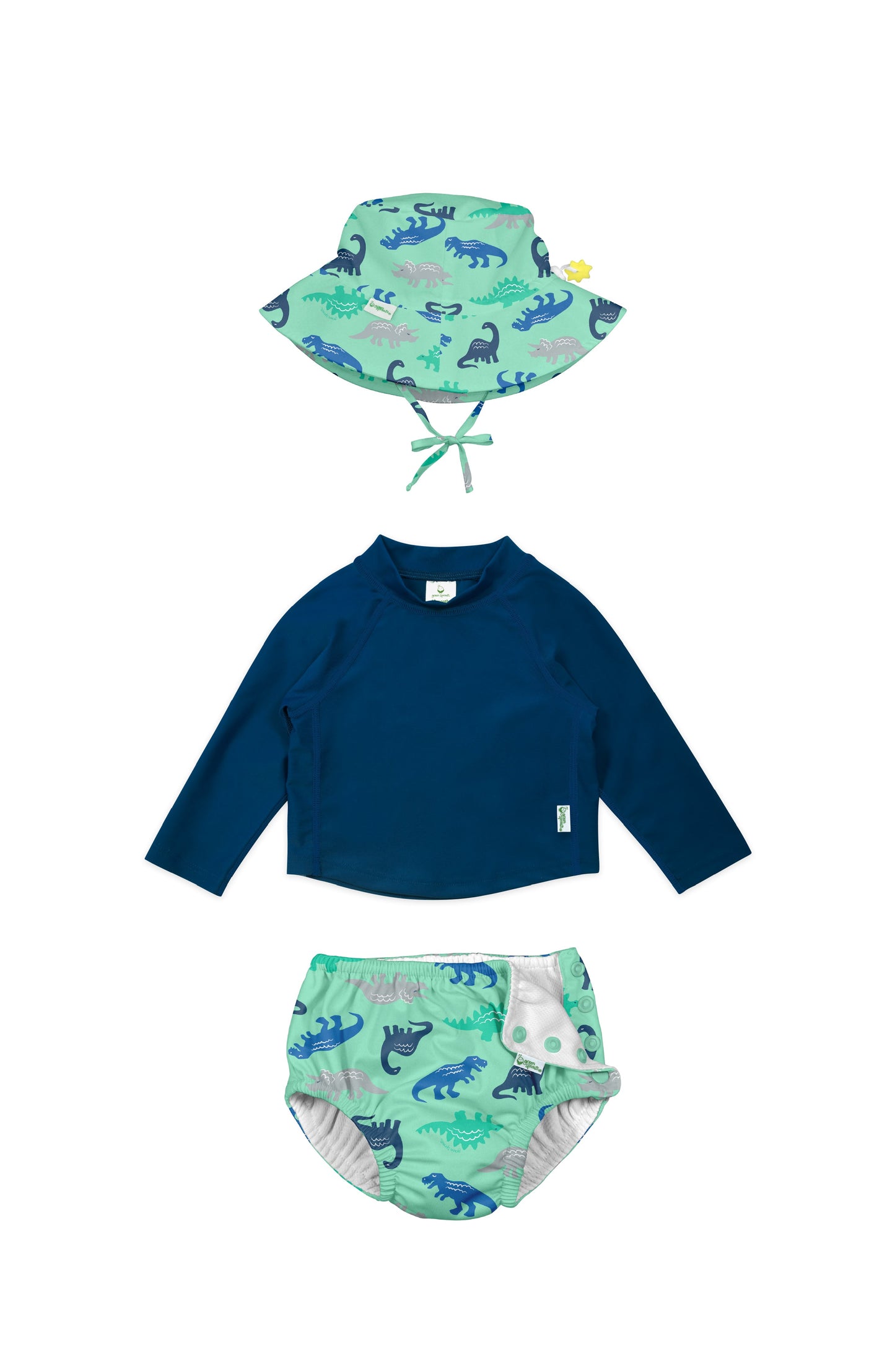 REUSABLE SWIM DIAPER & RASHGUARD & HAT SET