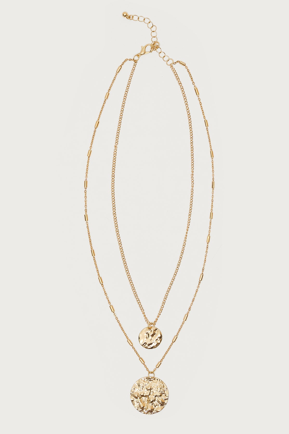 Textured Duo Layered Necklace
