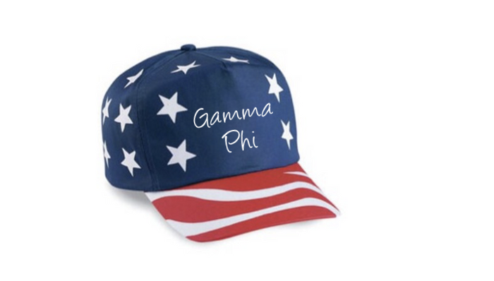 American Flag Hat - Gamma Phi Beta