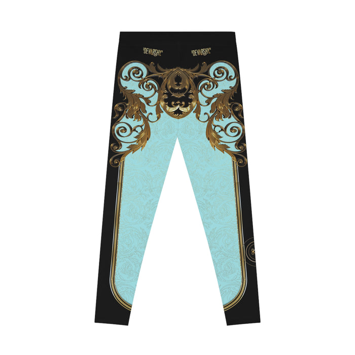 Aqua Baroque Leggings Women Decorative Leggings Spandex Casual Leggings Best Gift Women Lounge Wear | 104922