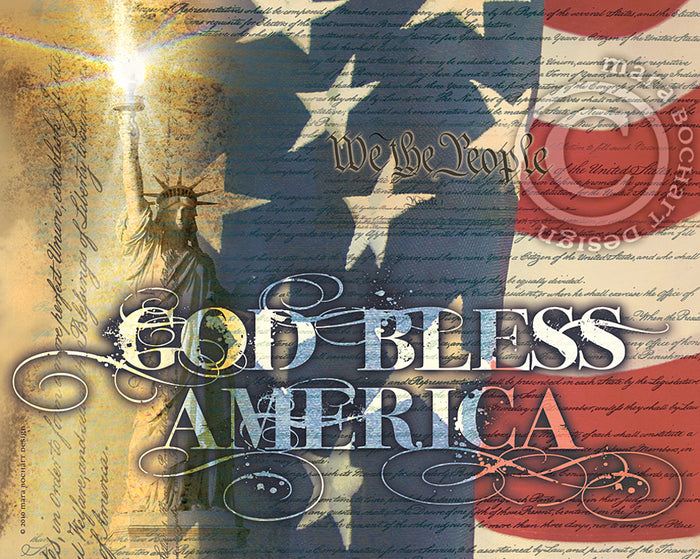 God Bless America - premium canvas