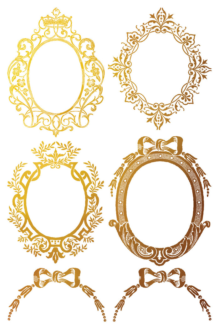 IOD Decor Foil Transfer Petits Ornements 8X12" 8 Sheets Pad by Iron Orchid Designs Petit Ornaments