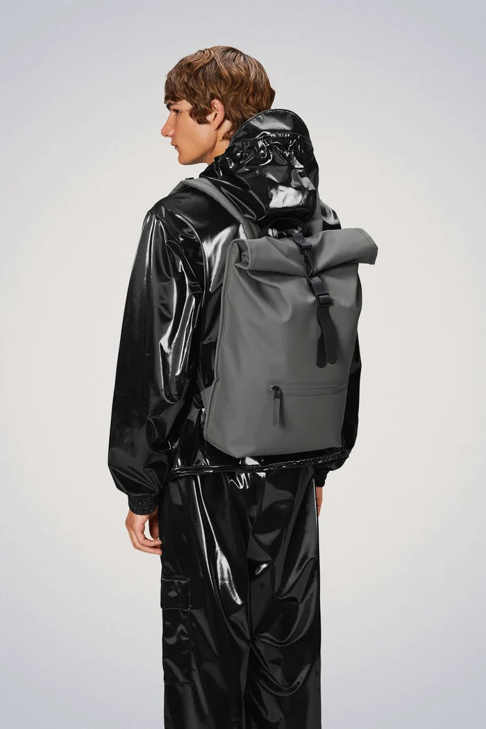 Rains – Rolltop Rucksack - Grey-Accessoires-13160