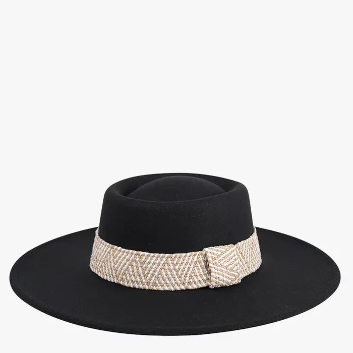Stevie Boho Trim Felt Hat