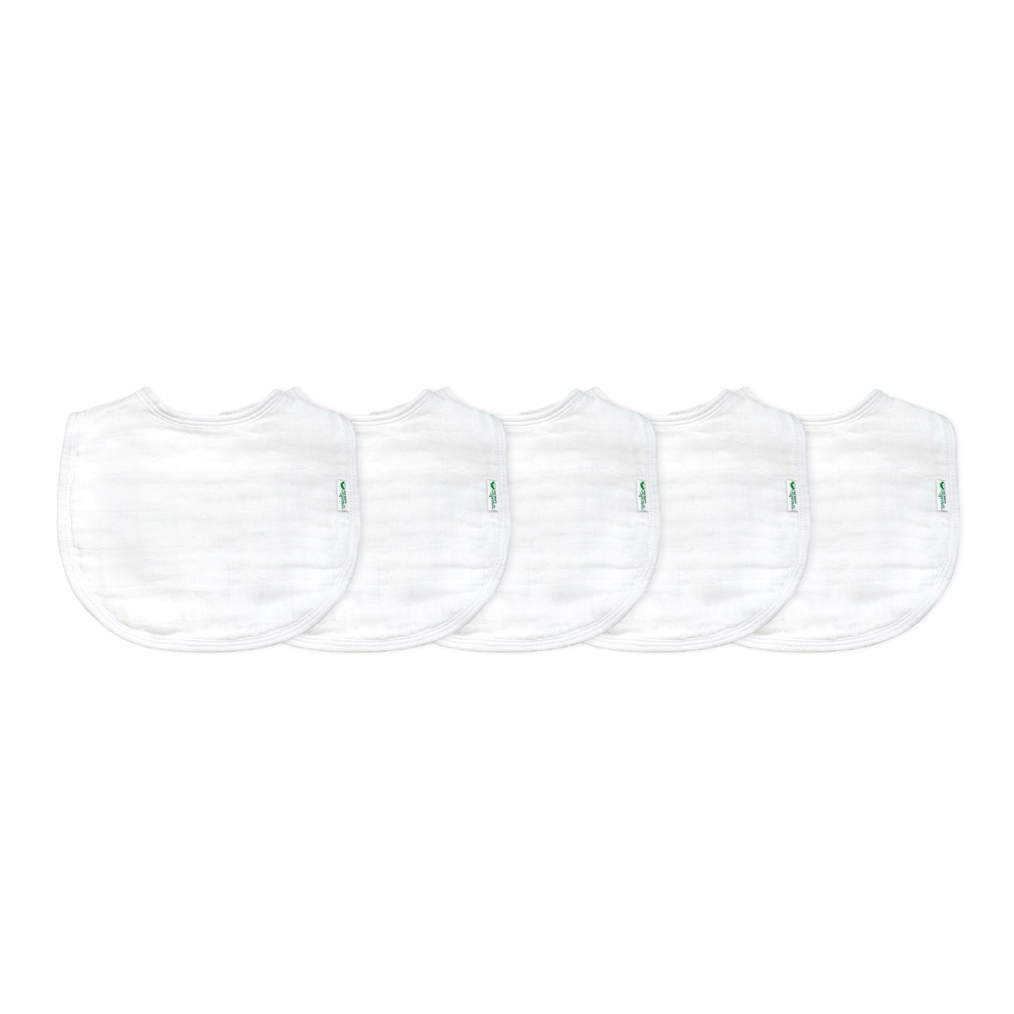 Organic Cotton Muslin Bibs (5 pack)