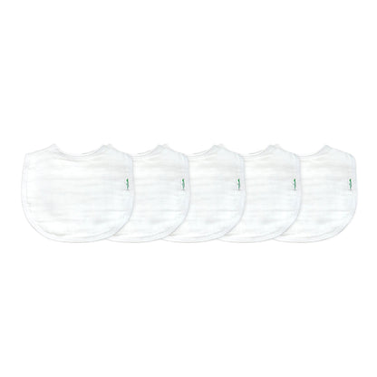 Organic Cotton Muslin Bibs (5 pack)