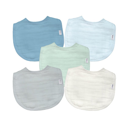 Organic Cotton Muslin Bibs (5 pack)
