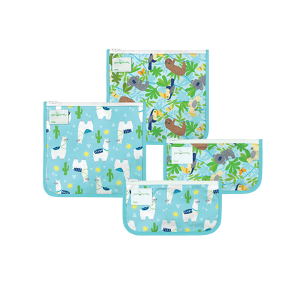 Reusable Insulated Sandwich Bags & Reusable Snack Bags (4 pack)