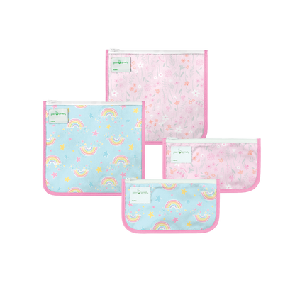 Reusable Insulated Sandwich Bags & Reusable Snack Bags (4 pack)