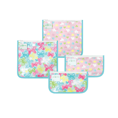 Reusable Insulated Sandwich Bags & Reusable Snack Bags (4 pack)