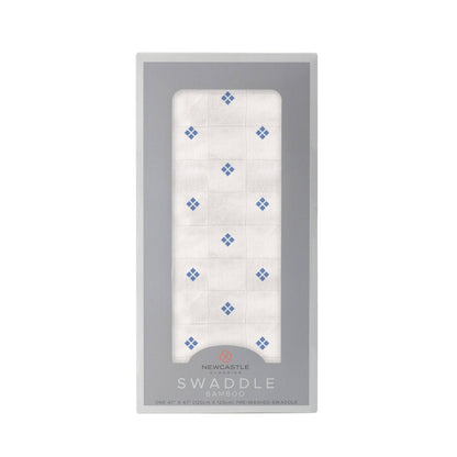 BABY - Periwinkle Diamond Polka Dot Swaddle