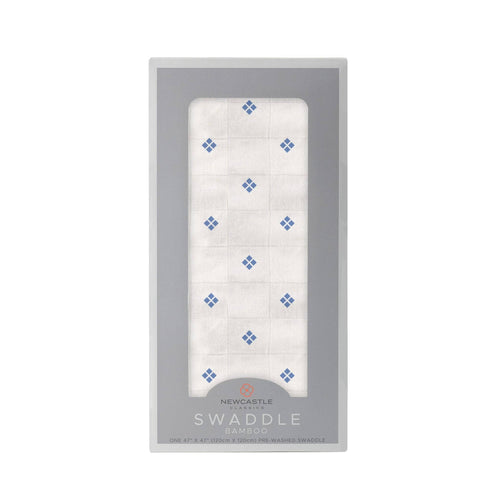 BABY - Periwinkle Diamond Polka Dot Swaddle