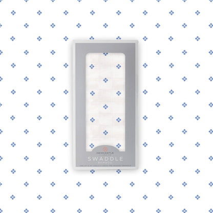 BABY - Periwinkle Diamond Polka Dot Swaddle