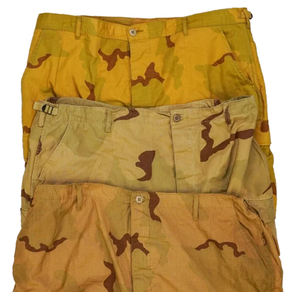 3 Colour Desert Yellow Dyed Trousers - Film Production Used - Combat Trousers