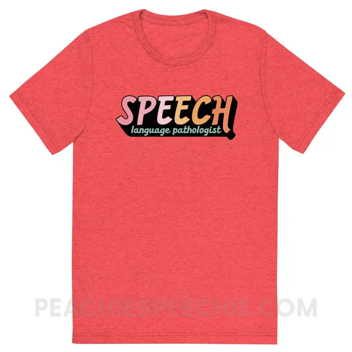 3D SLP Tri-Blend Tee - Red Triblend / S - peachiespeechie.com