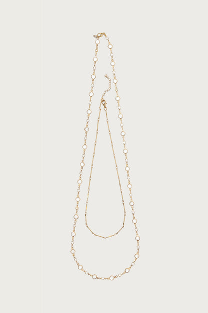 Faux Crystal Cascading Necklace Set