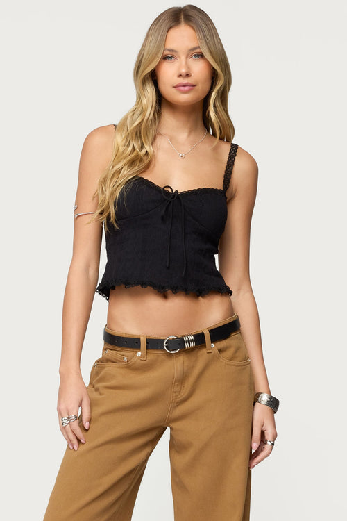 Lacey Knit Tank Top