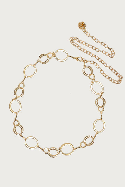 Textured Oval Chain Belt