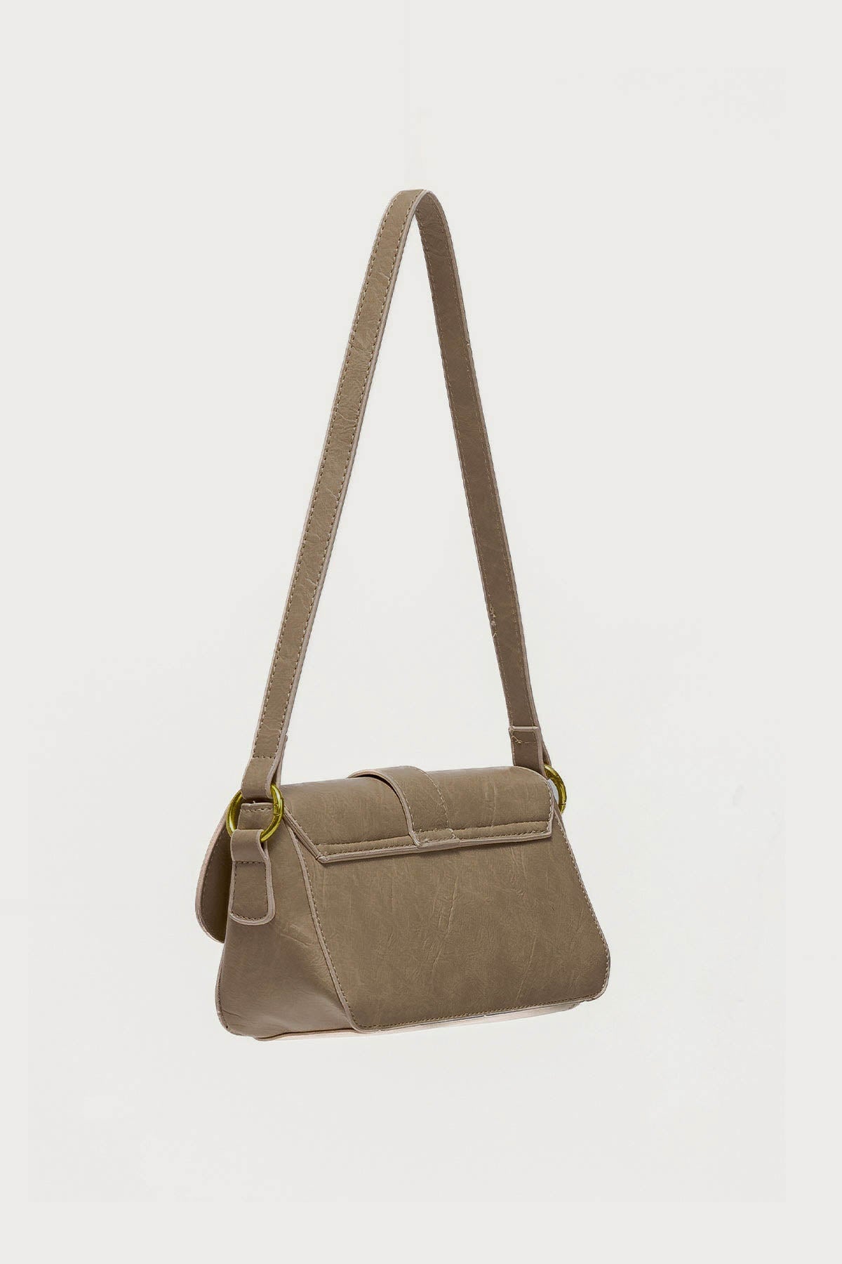 Faux Leather Buckle Bag