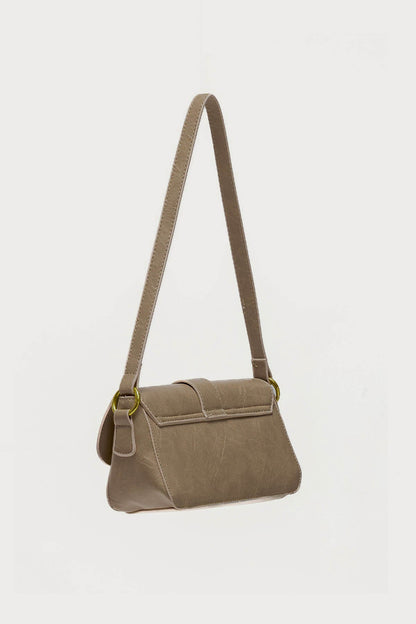 Faux Leather Buckle Bag