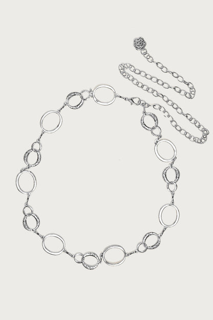 Textured Oval Chain Belt