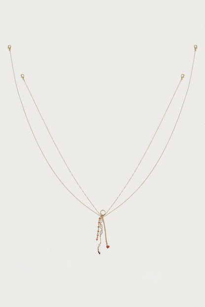 Pearly Bead Layered Body Chain