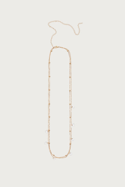 Gem & Bead Double Belly Chain