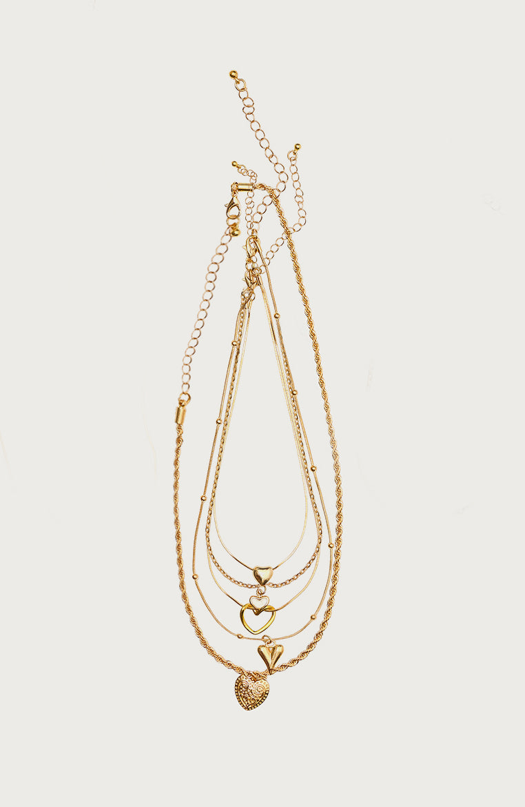 Big Heart Layered Necklace