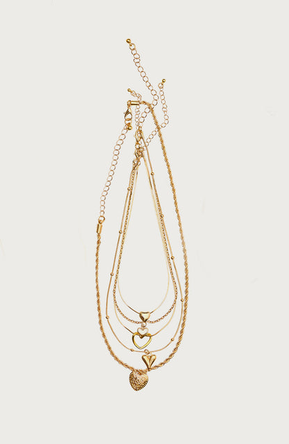 Big Heart Layered Necklace