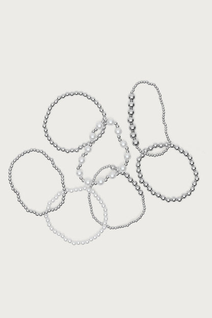 Glam Pearly Beaded Bracelet Pack