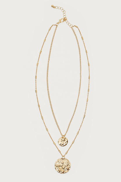 Textured Duo Layered Necklace