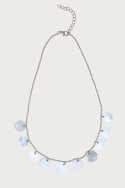 Iridescent Disc Necklace