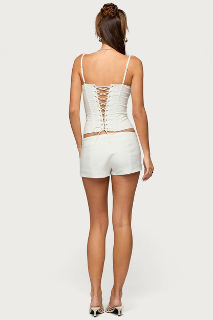 Alixa Pleated Detachable Straps Corset