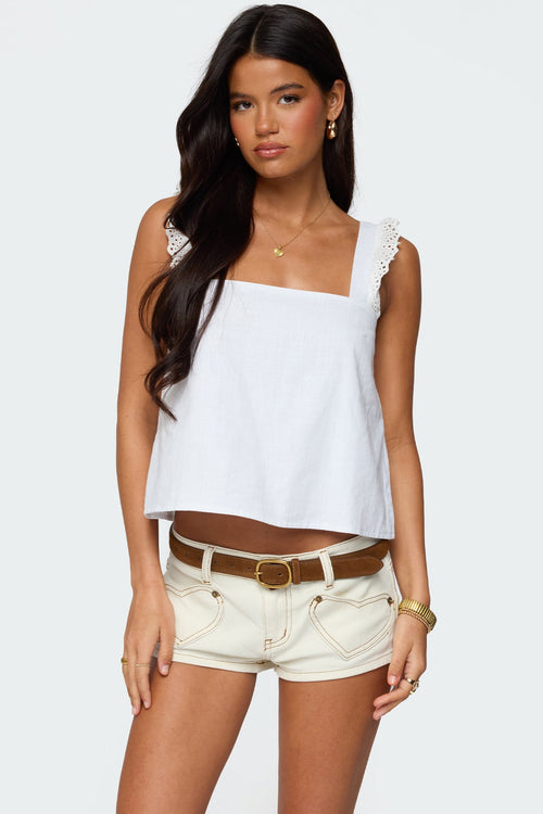 Viviana Linen Look Top