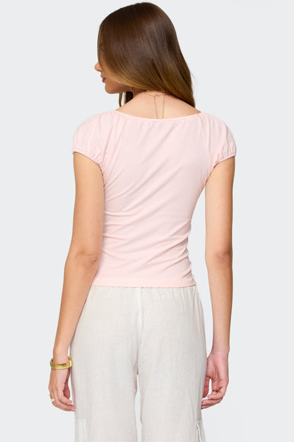 Oleana Gathered Bust Top