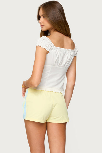 Arlow Ruffle Button Up Top