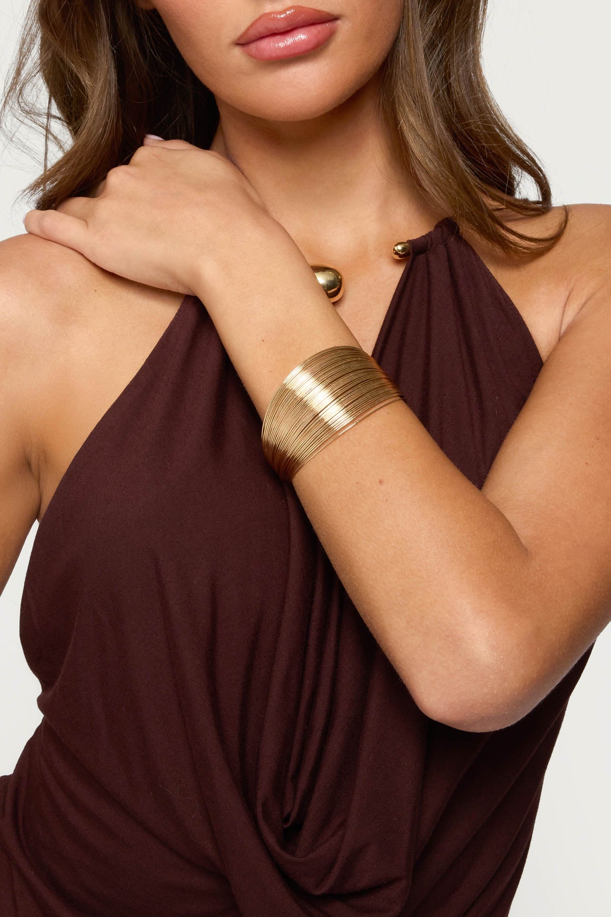Layered Wire Cuff Bracelet