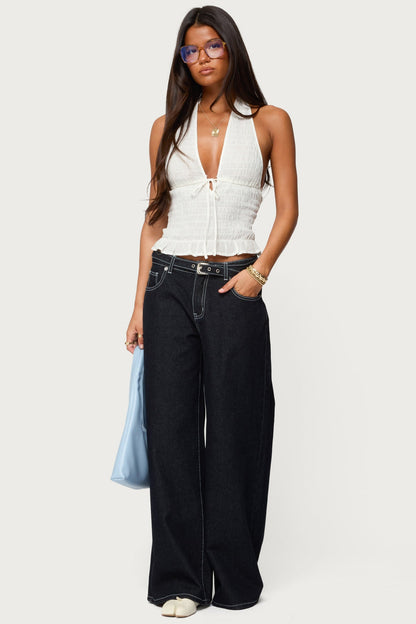 Larissa Scrunch Halter Top