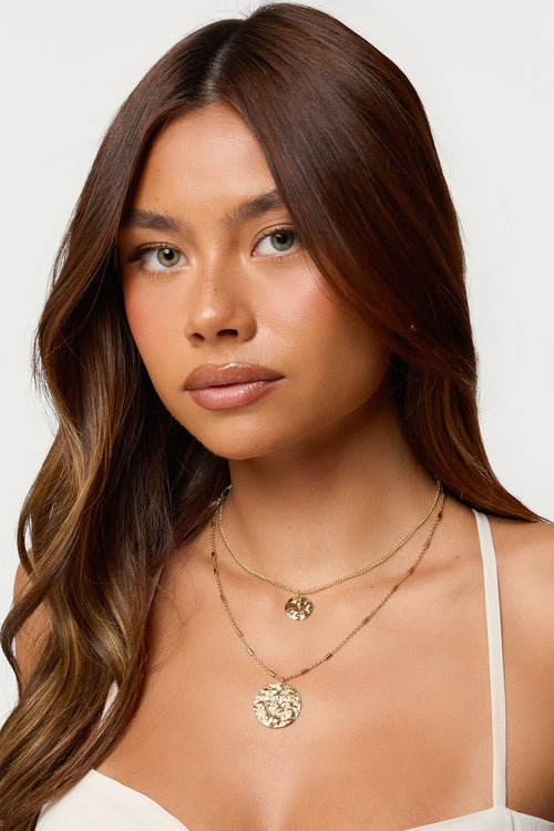 Textured Duo Layered Necklace
