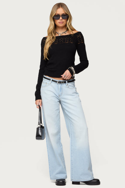 Lillis Boat Neck Knit Top