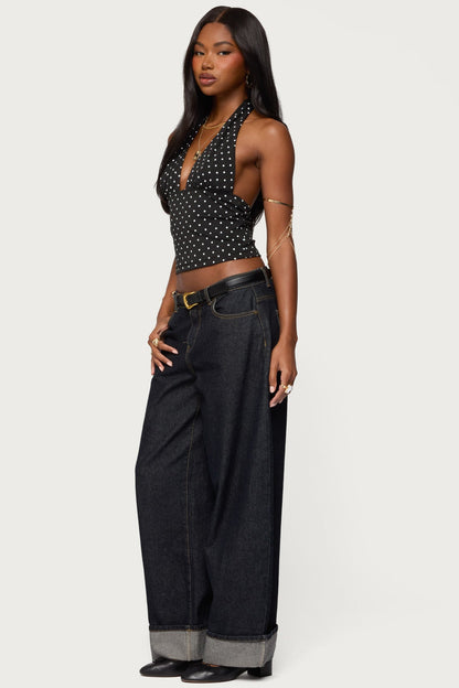 Blaire Polka Dot Halter Top