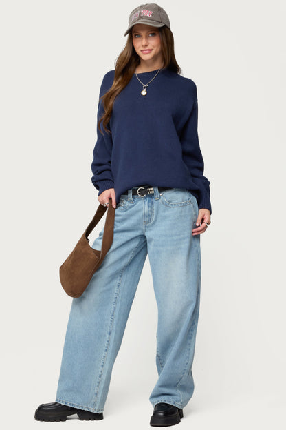 Priscila Oversized Crewneck Sweater