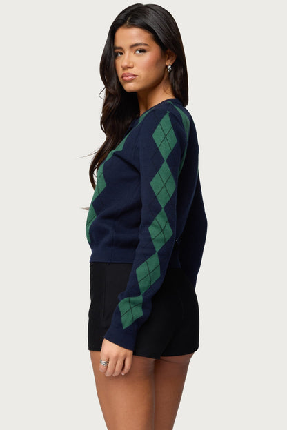 Farren Argyle Cardigan