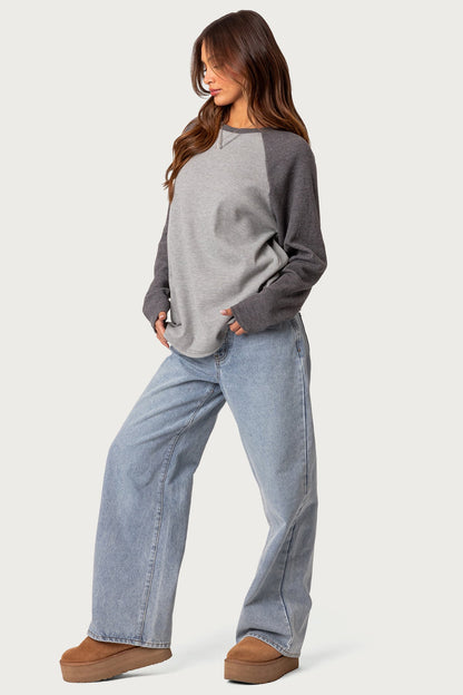Me Time Oversized Waffle Top
