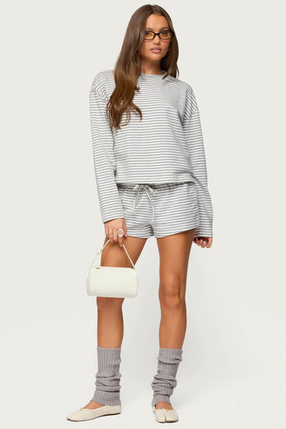 Jainee Striped Long Sleeve T Shirt