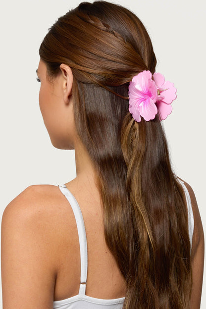 Hibiscus Flower Claw Clip