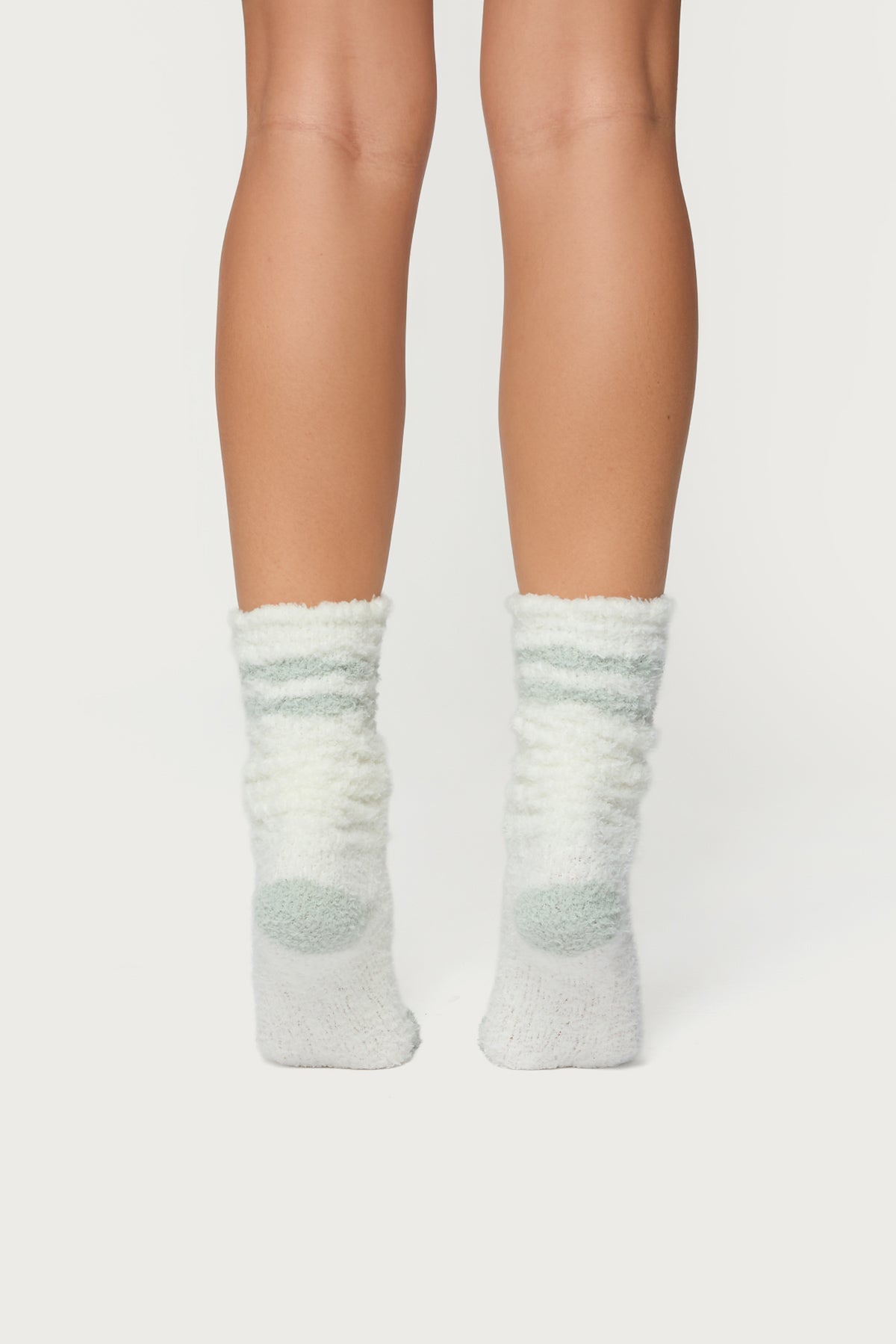 Stripey Fuzzy Scrunch Socks