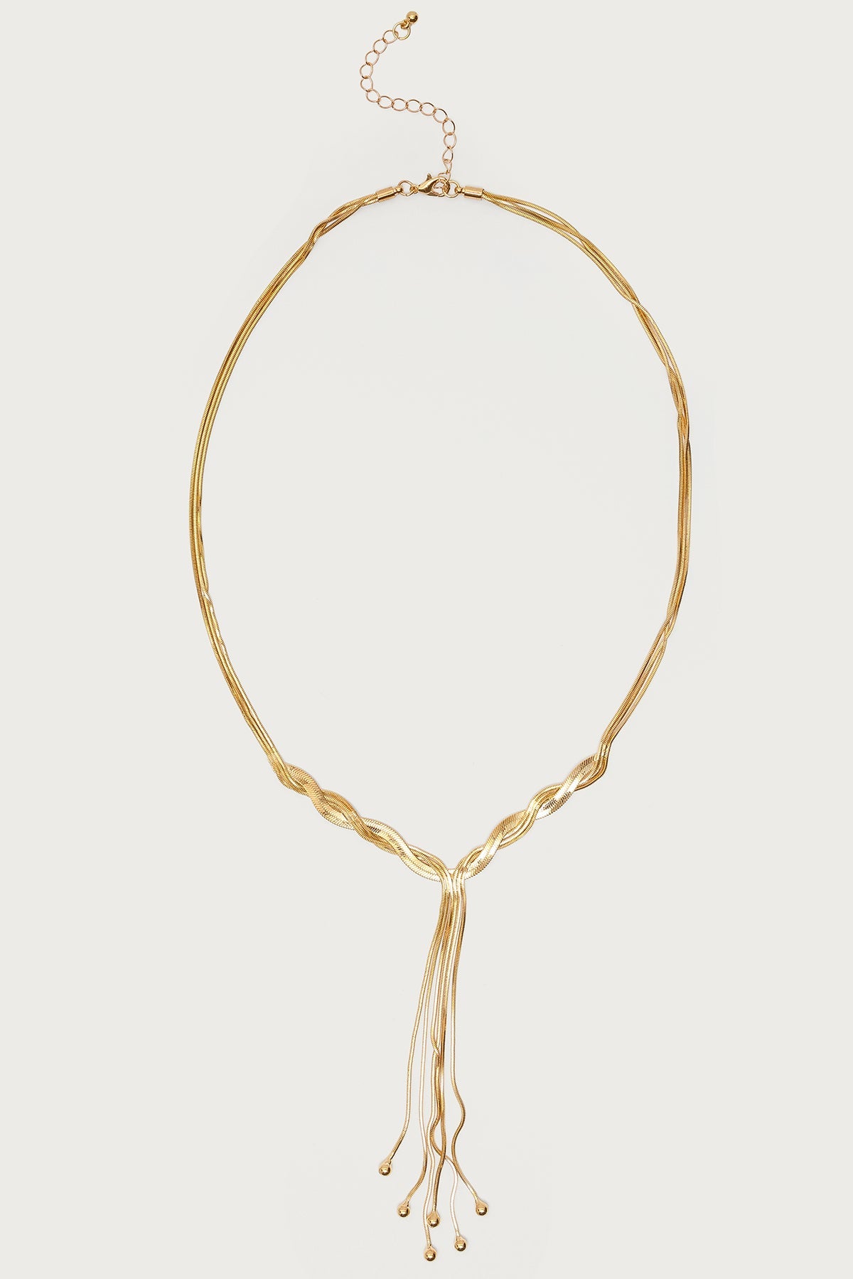 Braided Cascading Chain Necklace