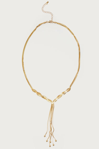 Braided Cascading Chain Necklace