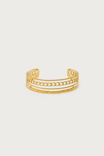 Layered Mixed Arm Cuff
